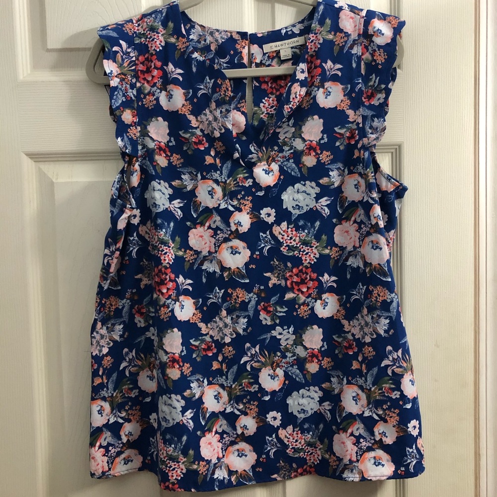 Stitchfix 41 Hawthorn ruffle sleeve blouse Large